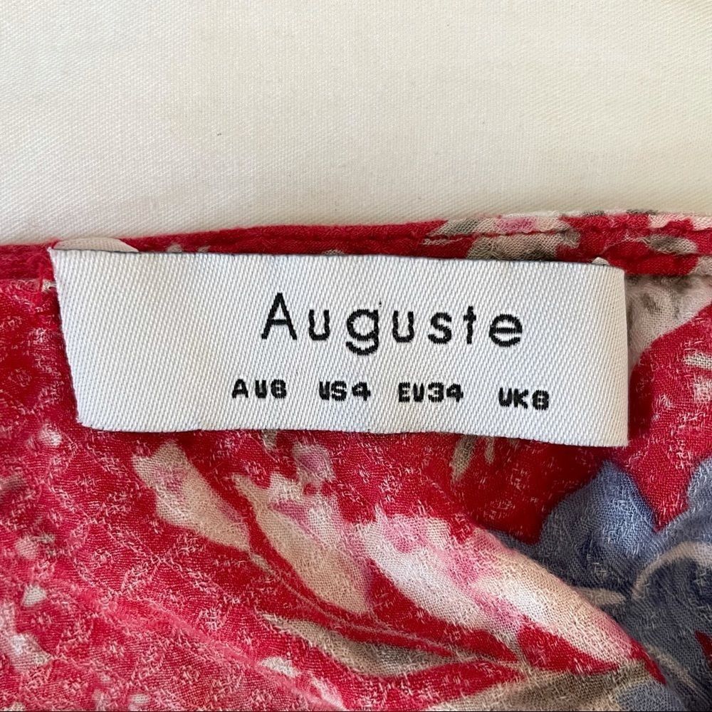 AUGUSTE The Label Red Francis Floral Slip Dress S - Picture 9 of 9